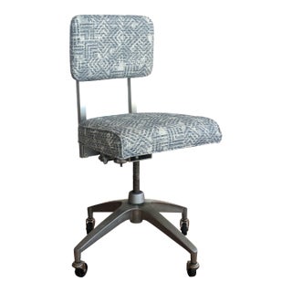 Blue Vintage Office Chair - Restored For Sale