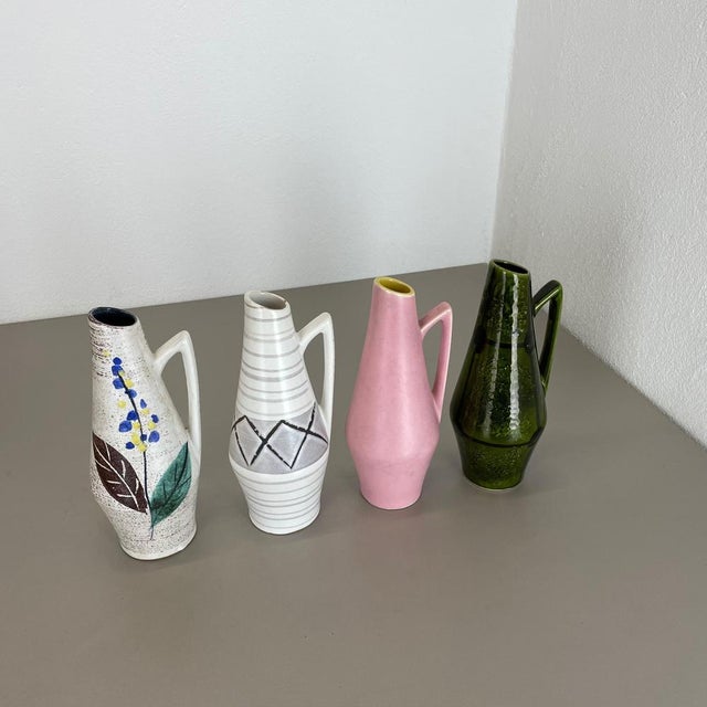 Vintage Fat Lava Pottery Vases from Scheurich Foreign, Germany, 1950s, Set of 4 For Sale - Image 3 of 18