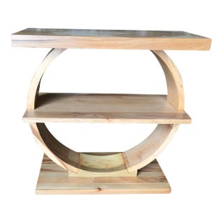 1920s Art Deco Geometreic "Ring" Maple Side Table For Sale