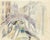 Grace Spongberg (American, 1906-1992) "Ponte dei _____" oil pastel on paper, titled and estate stamp on reverse. Grace...