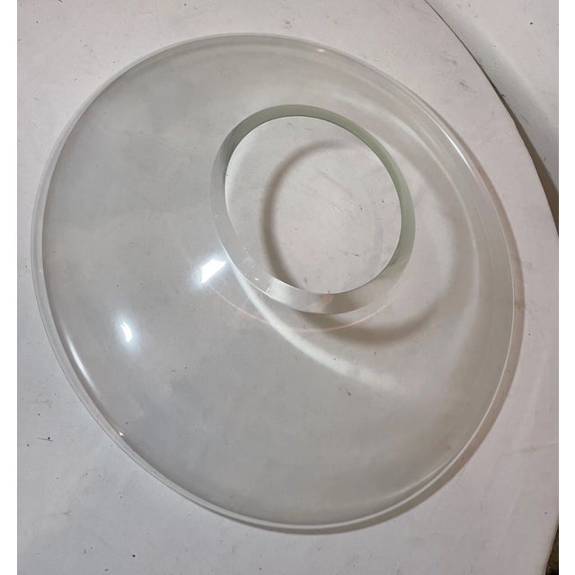 Huge Modern Modernist Clear Hand Blown Art Glass Centerpiece Fruit Bowl Large For Sale - Image 12 of 12
