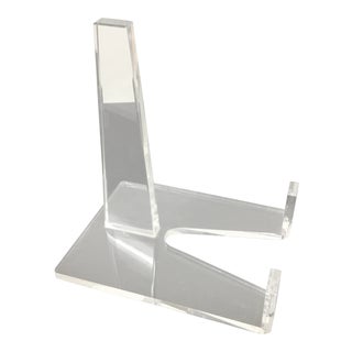 Clear Lucite Art Work Stand For Sale