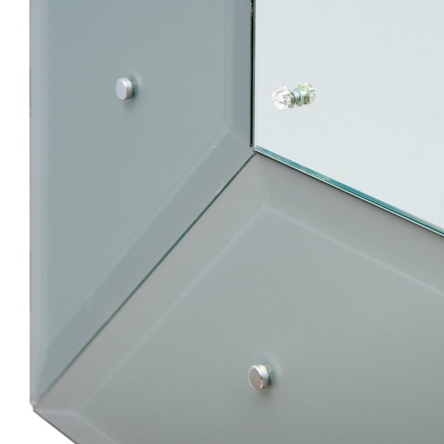 Slate Gray Philippe Starck Modernist Vintage Mirror For Sale - Image 8 of 9