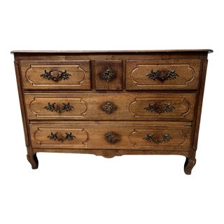 Louis XV Style Chest of Drawers in Oak, 1800s For Sale