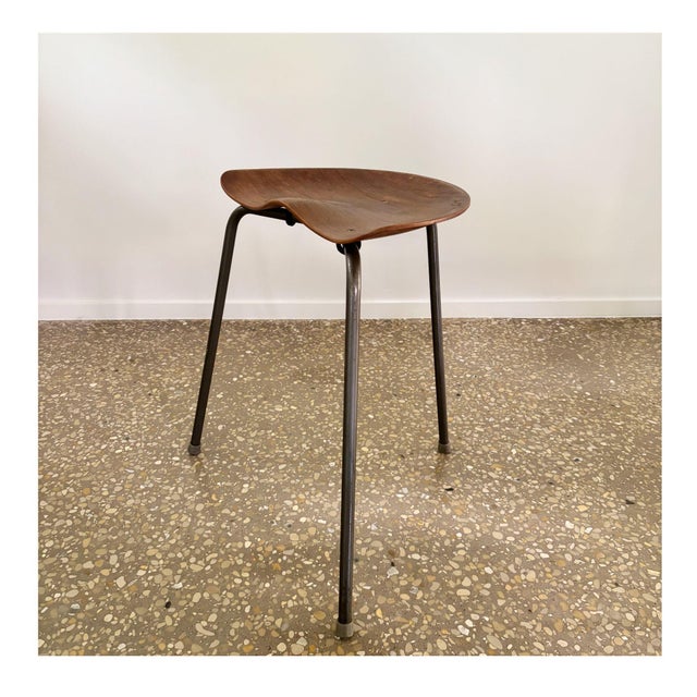 Tripod Stool by Astor Glibstrup for Frederikssund Mobelfabrik, Denmark, 1950s For Sale - Image 12 of 12