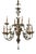 Chandelier in Iron, Brass and Lacquered Wood, 20th Century For Sale