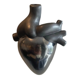 Mexican Anatomical Black Clay Heart For Sale