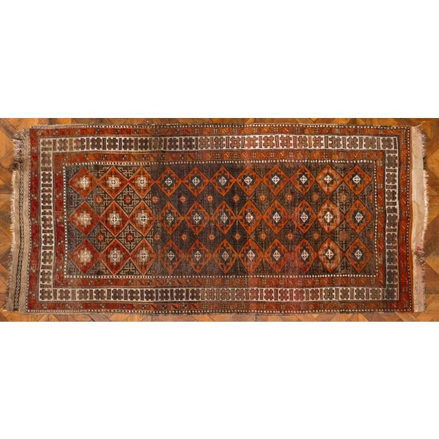 Antique Shiraz Runner Rug For Sale - Image 9 of 11