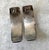 American Vintage Sterling Silver Pierced Earrings With Carved Accent, Pair For Sale - Image 3 of 4