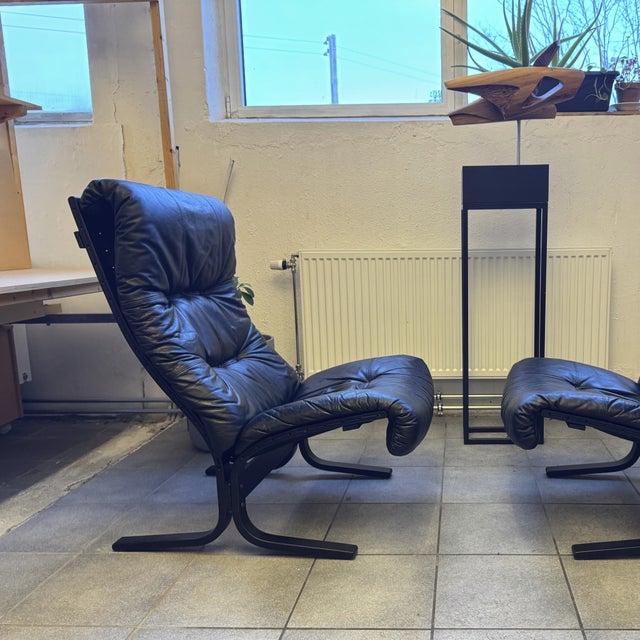 Set of Vintage Scandinavian Siesta Lounge Chair and Ottoman by Ingmar Relling for Westnofa, 1970s For Sale - Image 6 of 18