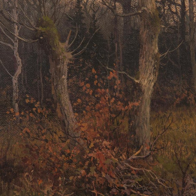Heinrich Deiters, Münsterland Autumn Landscape, 1880s, Oil on Canvas For Sale - Image 4 of 9