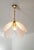 Mid-Century Modern Pendant Lamp in Opaque Satin Glass and Gilt Metal, Italy, 1970s For Sale - Image 4 of 18