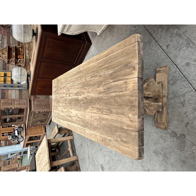 Monastery‑Style Table with Benches, Set of 3 For Sale - Image 10 of 14