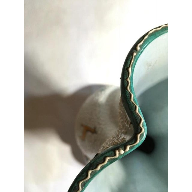 Mid-Century White Enameled Ceramic Vase, Italy, 1960s For Sale - Image 16 of 18