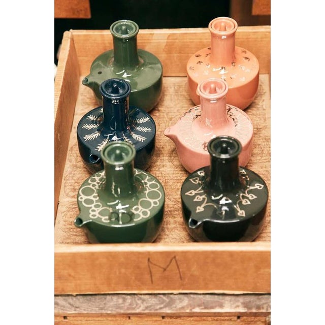 Contemporary Green Arab Coffee Set Doobide with Porcelain Finish from BD Barcelona, Set of 7 For Sale - Image 3 of 8