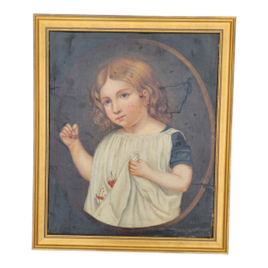 Irish 18th Century Portrait Painting of a Child