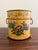 Italian Neoclassical Tole Yellow Cachepot Planter Vase With Lion Heads For Sale In South Bend - Image 6 of 9