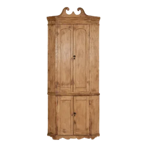 English George III Pine Corner Cupboard
