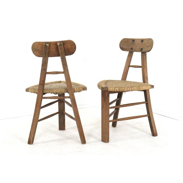 Brutalist Tripod Chairs, Set of 2 For Sale - Image 12 of 18