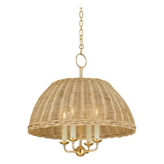 Mitzi Arwen 20 in. 4 Light Pendant in Aged Brass Finish For Sale