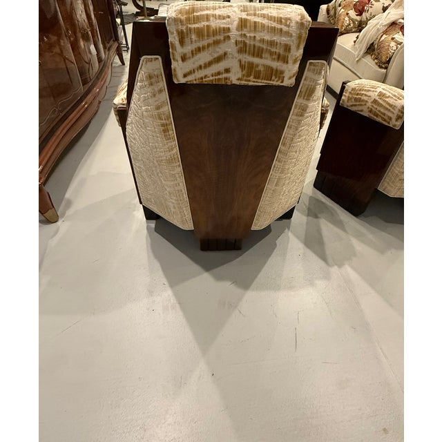 French Art Deco Pair of Club Chairs For Sale - Image 12 of 13