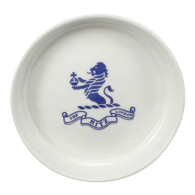 Vintage the Ritz London Hotel Porcelain Coaster Ashtray For Sale