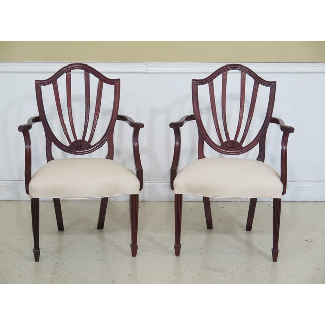 1990s Vintage Baker Shield Back Dining Room Chairs Set of 6 Chairish