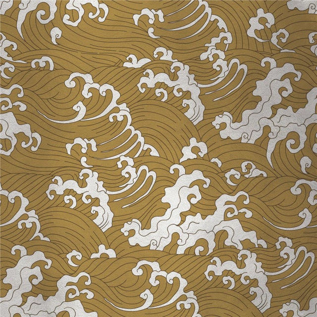 Contemporary Wave 2 Fabric Wall Covering by Chiara Mennini for Midsummer-Milano For Sale - Image 3 of 3