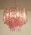 Pink Tronchi Chandeliers with 36 Pink Glasses in the Style of Toni Zuccheri, Murano, 1990, Set of 4 For Sale - Image 8 of 13