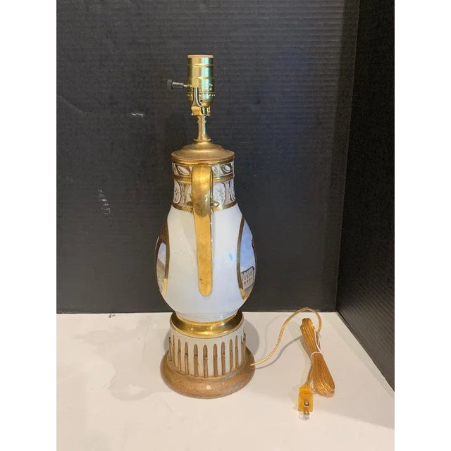 19th Century Old Paris Topographical Coffee Pot, Now as a Lamp For Sale In Atlanta - Image 6 of 13