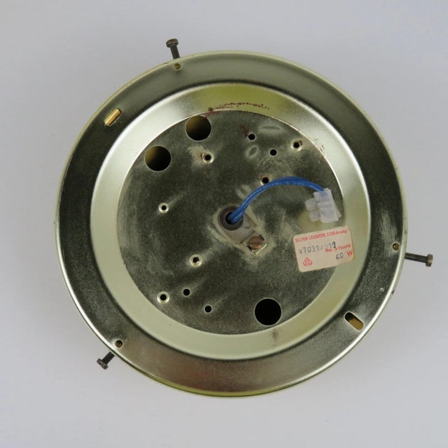 Metal Space Age Brass Ceiling Wall in Glass and Brass by Sölken Leuchten, Germany, 1970s For Sale - Image 7 of 9