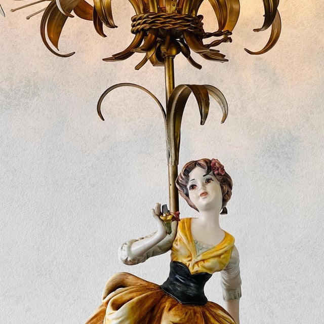 Vintage Handcrafted Torchiere Candelabra Lamp For Sale - Image 4 of 10