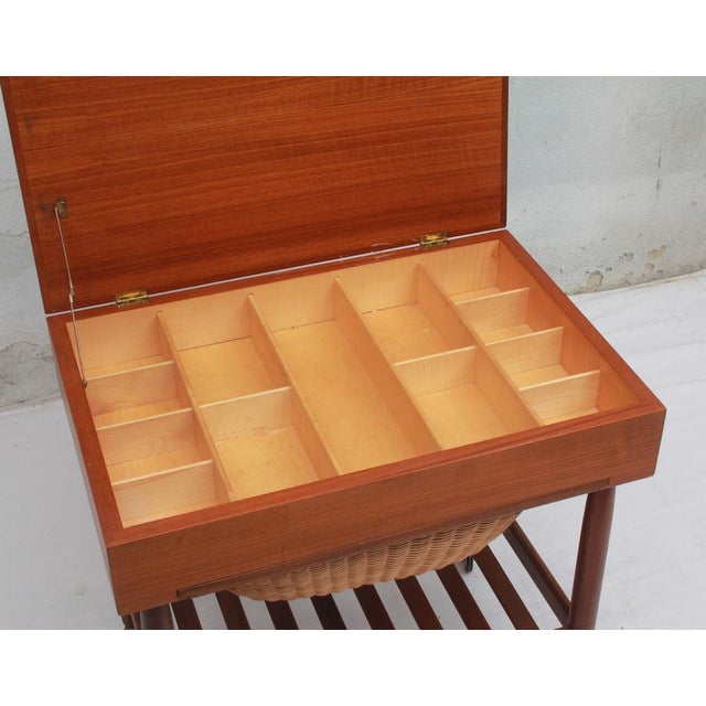 Wood Vintage Teak Storage Basket, 1965 For Sale - Image 7 of 10