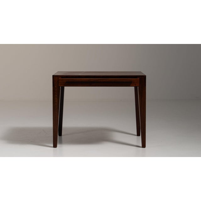 1960-1969 Denmark Rich Walnut Brown Walnut Side Table For Sale - Image 9 of 11