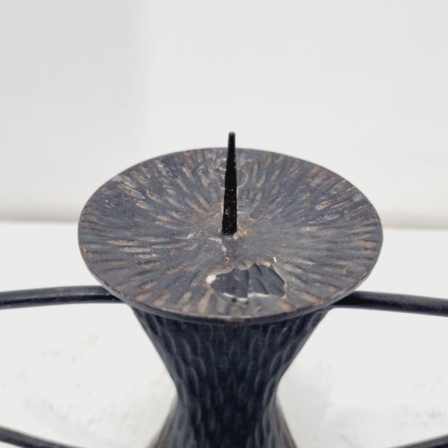 Vintage Wrought Iron Candleholder, 1960s For Sale - Image 9 of 12