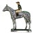 Late 20th Century Louis Lejeune Ltd. Windsor, Standing Thoroughbred With Jockey Large Chrome Car Mascot With Hand-Enamel Painted Jockey Silk Colours For Sale