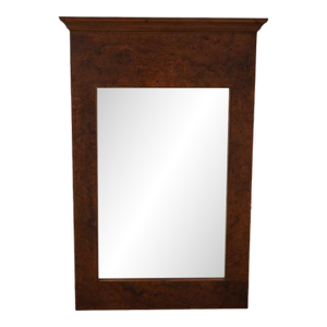 Large Italian Continental Burl Walnut Mirror