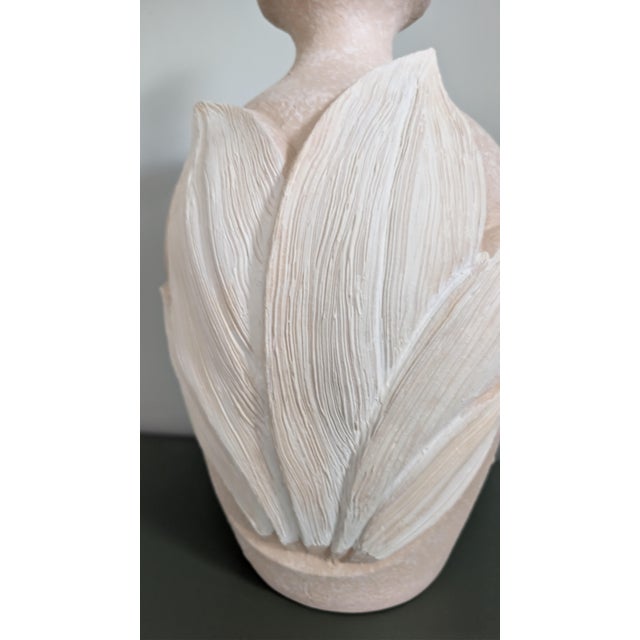 Metal Vintage Postmodern Sunset Sculptural Banana Leaf Table Lamp, Tropical Palm Beach Style For Sale - Image 7 of 13