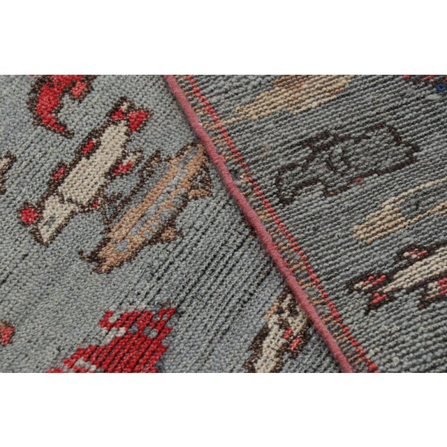 Rug & Kilim’s Mid-Century Style Rug in Blue With Colorful Fish ...