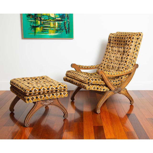Mid Century Modern Lounge Chair and Ottoman For Sale - Image 4 of 6