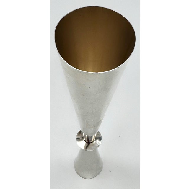 Modern Modernist Double-Ended Jigger in Sterling Silver, Circa 1950s For Sale - Image 3 of 9