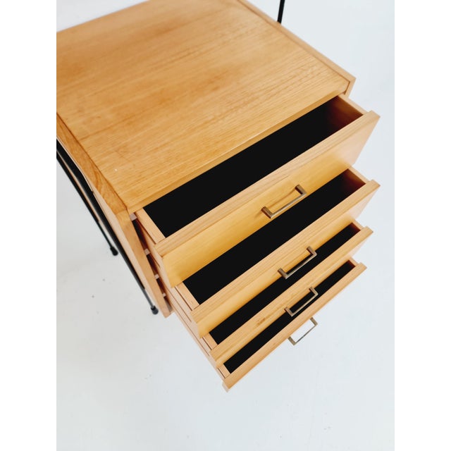 Mid-Century Modern Shelving Unit in Ash Wood by Hilker for Omnia, Germany, 1960s For Sale - Image 15 of 18