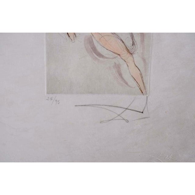 Surrealism Dali Petties Nus (Ronsard) H Hand Signed Numbered Etching Surreal Art For Sale - Image 3 of 3
