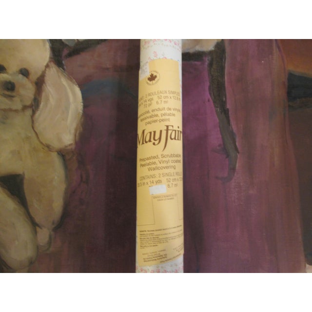 Vintage 1980s Floral Stripe Motif Wallpaper For Sale - Image 11 of 12