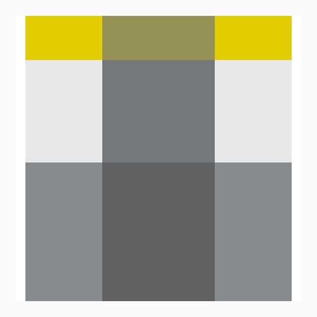 Mid-Century Modern Plaid Mustard and Gray Fine Art Print 45" X 55" by Liz Roache For Sale - Image 3 of 6