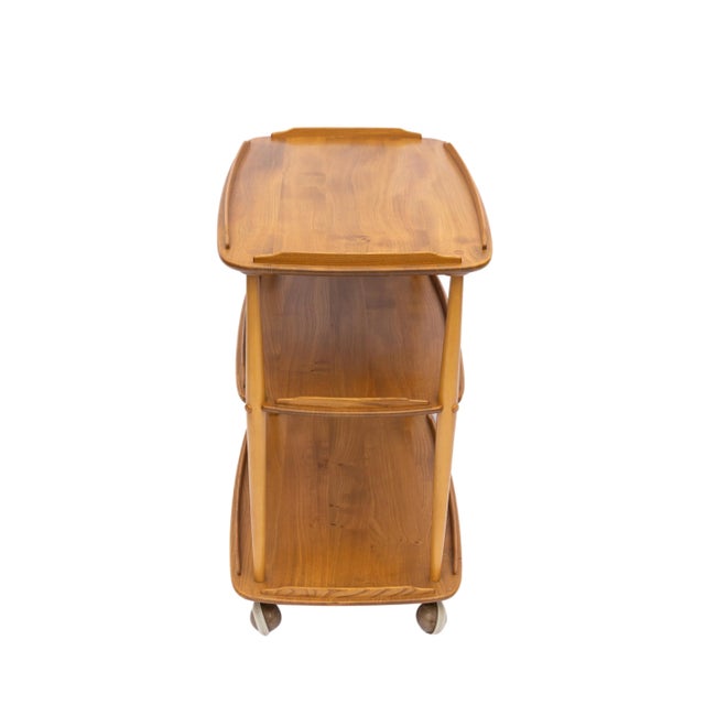 Mid-Century Modern Mid-Century Modern Ercol Elm and Beech Bar Cart Designed by Lucian Ercolani, 1955. For Sale - Image 3 of 12
