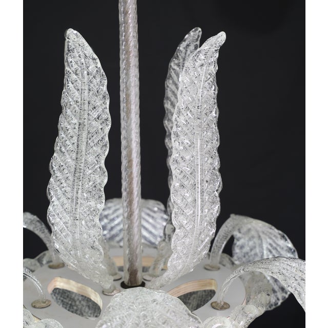 Elegant Art Deco Barovier E Toso Chandelier, Murano Glass, 1950s For Sale - Image 11 of 12