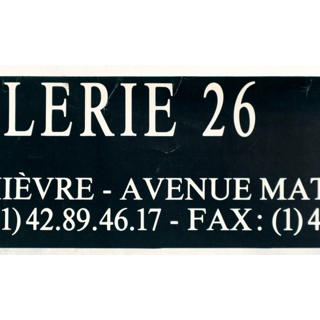 Contemporary 1990 French Exhibition Poster, Michel Maly at Galerie 26 (Paris) For Sale - Image 3 of 8