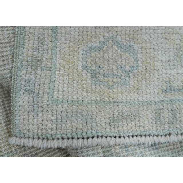 Textile Turkish Oushak Rug 2'6" x 10'1" #19435 For Sale - Image 7 of 8