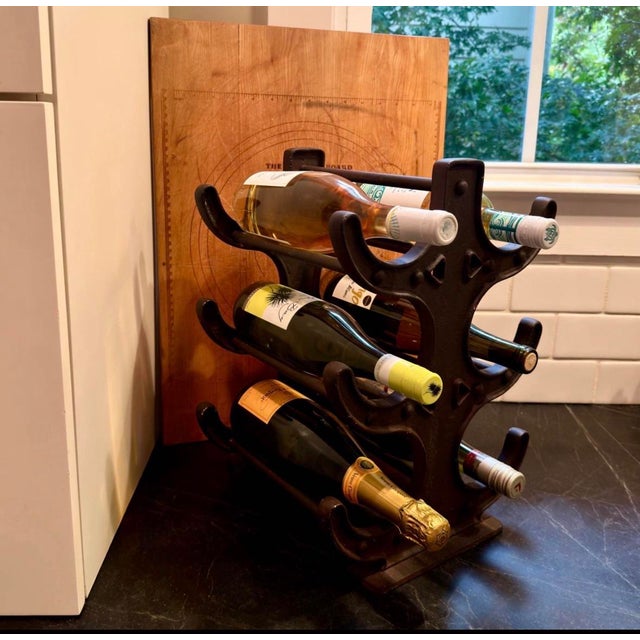 Heavy and substantial wine rack from a retired Restoration Hardware collection. These are very sought-after and difficult...